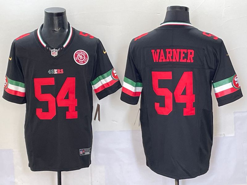 Men 2025 San Francisco 49ers #54 Warner Black Mexico Nike Limited NFL Jersey 006